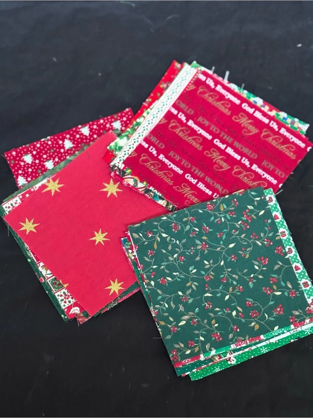 Pre-cut 5x5 Christmas/Holiday print cotton squares